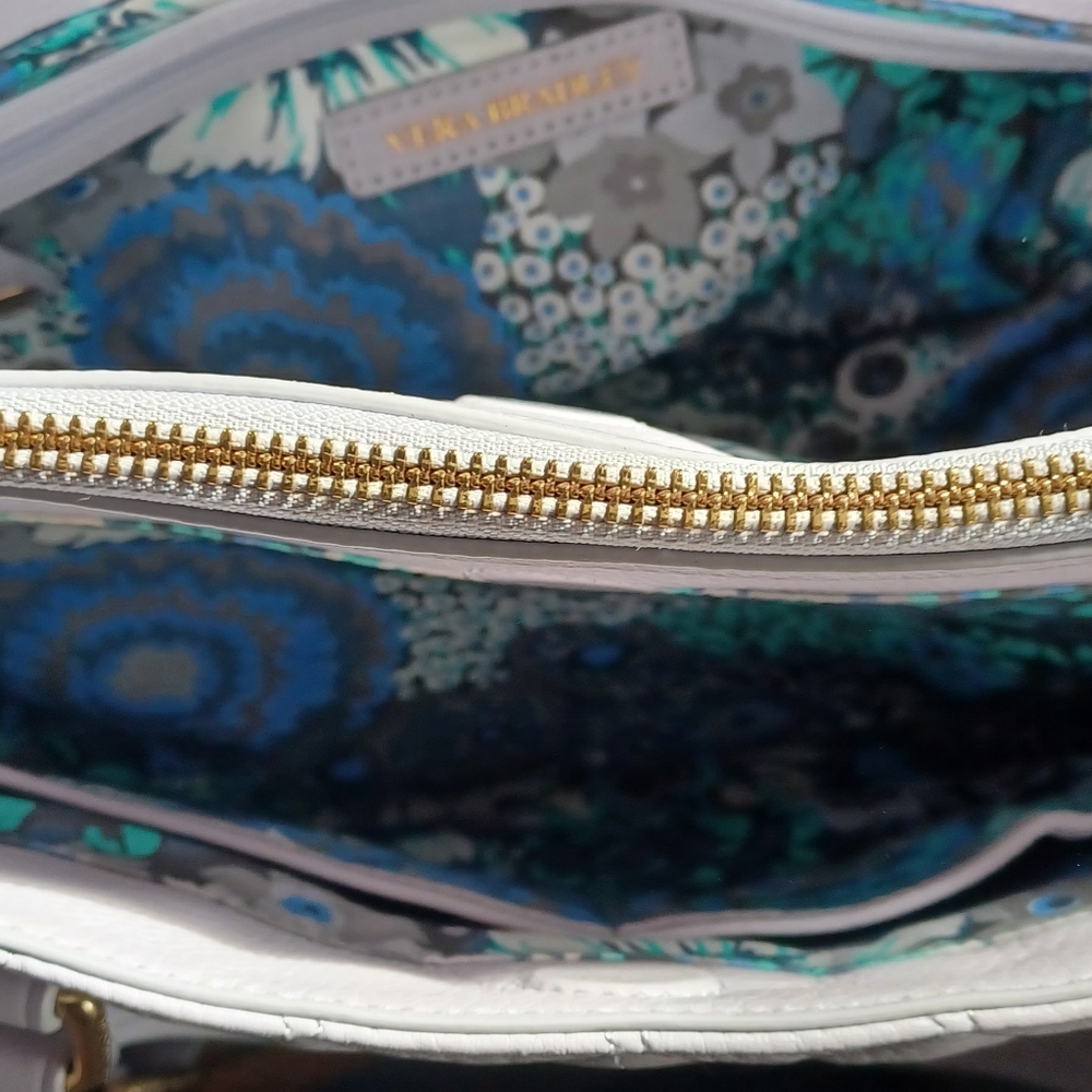 Vera Bradley Gray Quilted Top-Handle Satchel - Picture 5 of 15